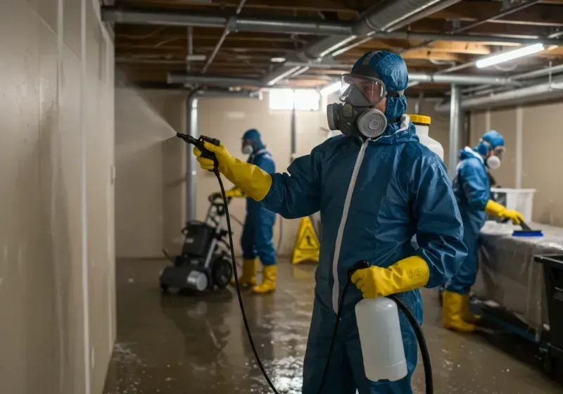 Basement Sanitization and Antimicrobial Treatment process in Strasburg, VA